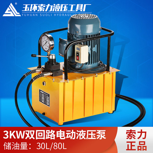 电动液压泵 站DBD750-CS2双油路油压泵浦双回路超高压液压机3KW