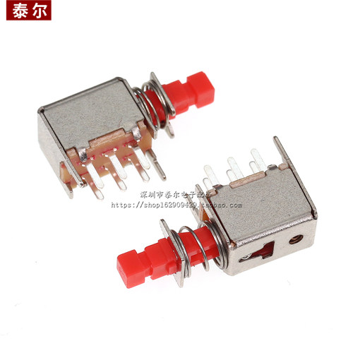 PS-22F02直键开关A03双排6脚自锁/无锁琴键开关按键开关PS-22F03