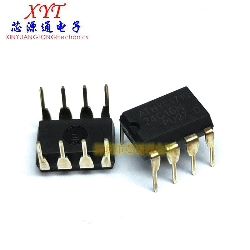 全新 AT24C16 AT24C16N AT24C16AN 存储器芯片IC 直插DIP-8脚 - 实物图