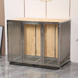 定制不锈钢狗笼室内带厕所狗屋大中小型犬狗窝宠物店寄养笼狗别墅