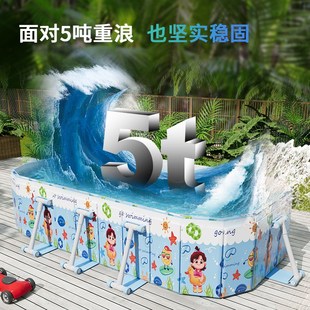 超厚大號戶外家用戲水池移動 小孩子游泳池家用可折疊免充氣夏季