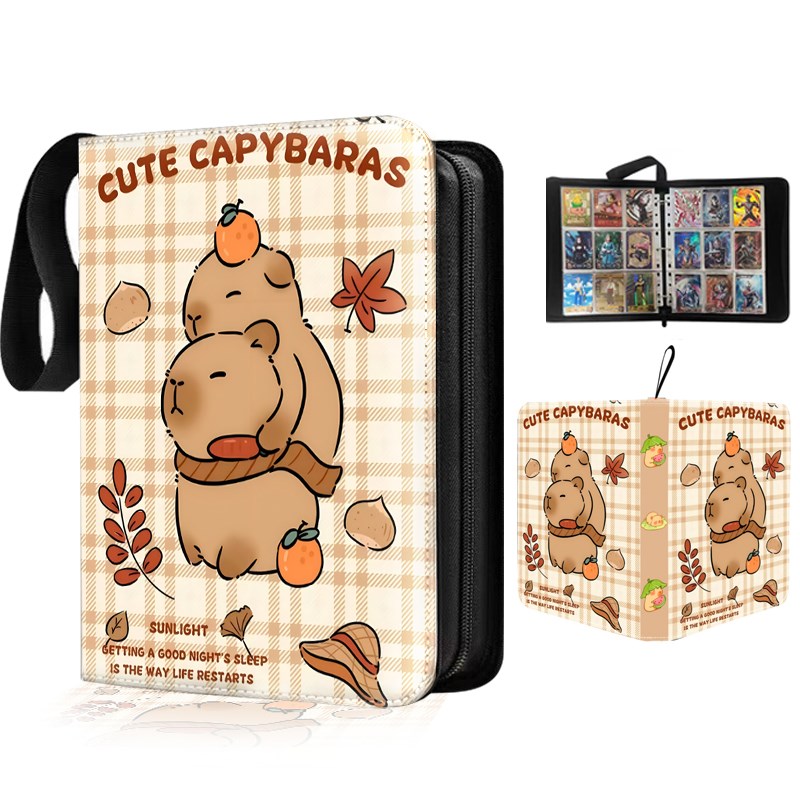 卡皮巴拉集卡片卡册收藏册包包挂件文具周边皮质拉链内页生日礼物