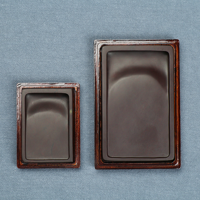 肇庆端砚砚台原石料4寸/6.5寸研墨砚台带盖密封书法研台磨墨条台