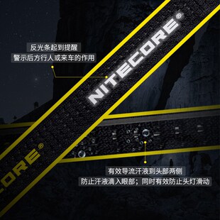 奈特科尔UT27户外头灯越野跑专用夜跑灯双光源可充电式强光夜钓灯