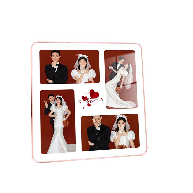 婚纱照摆台定制照片打印加相框洗全家福做成水晶相册画框装裱摆件
