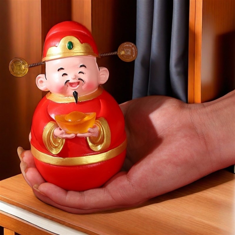 创意财神不倒翁摆件 家居/办公桌面装饰品暴富解压财神爷礼品
