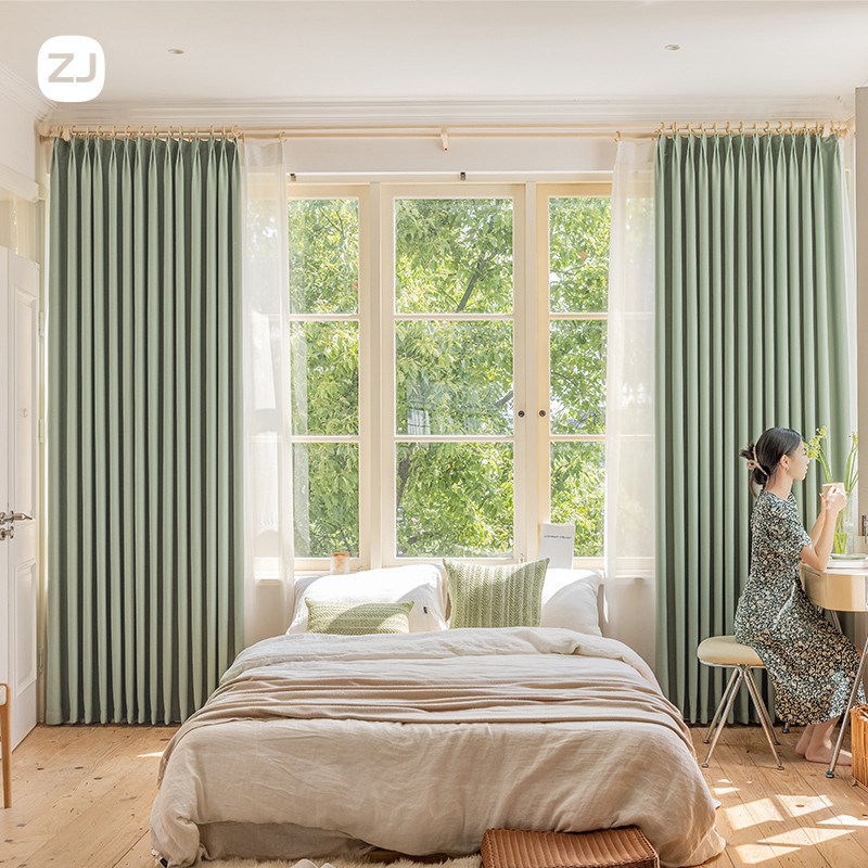 绍兴窗帘零售遮光成品定制家装工程酒店宾馆轻奢防晒隔热卧室