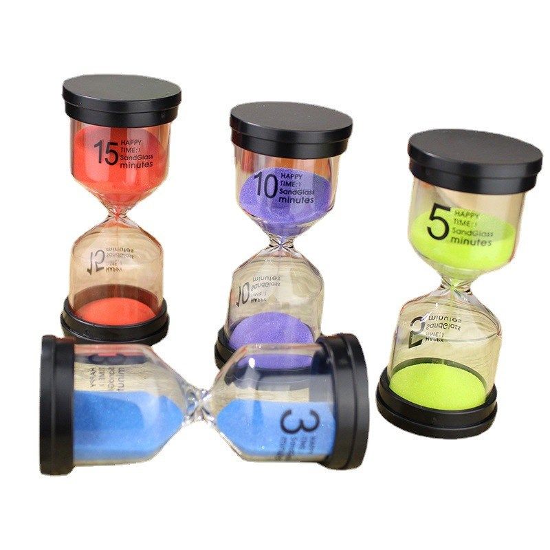 沙漏创意6个装1/3/5/10/15/30分钟计时器学生礼品套装跨境