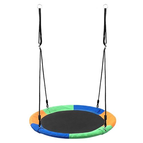 100cm户外儿童秋千 900D牛津布圆形树秋千带彩旗蝶形秋千