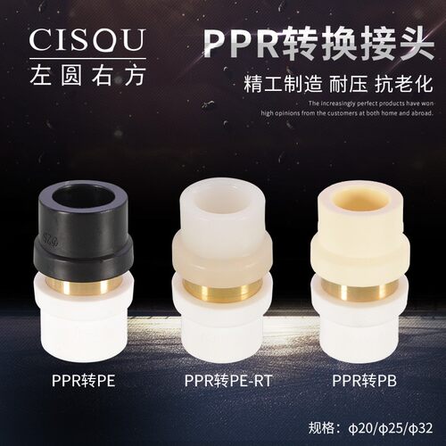 PPR转PE接头自水管配件4/6分1寸PERT PB变换管件20/25/32直通直接