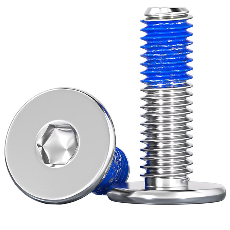 304不锈钢薄头扁平头CM内六角防脱落螺栓点胶防松涂胶螺钉M2-M12