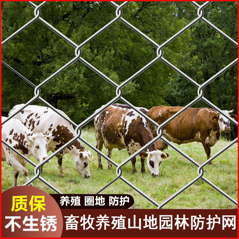 热镀锌铁丝网围栏钢丝勾花网铁网防护网围网养殖网栅栏户外
