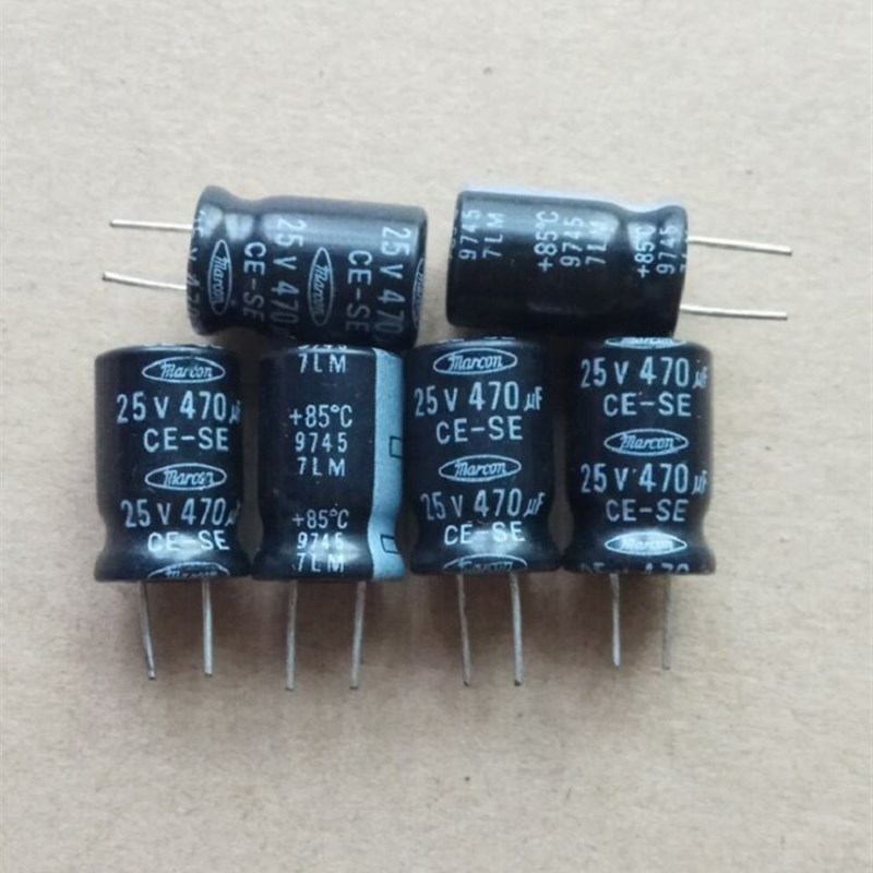 全新原装进口电解电容25V470UF 日本 马肯 marcon 体积:10X16