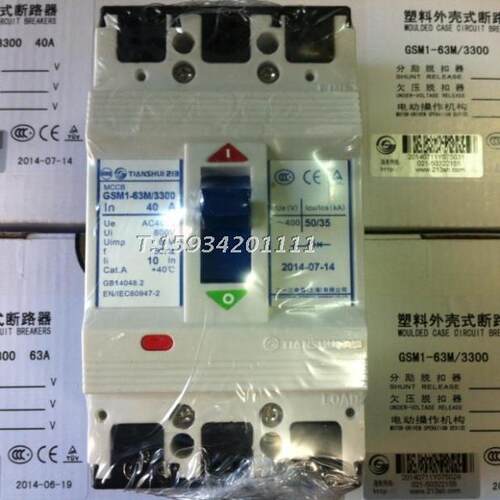 [正品]天水213二一三GSM1-63M/3300 6-63A塑壳式断路器 空气开关