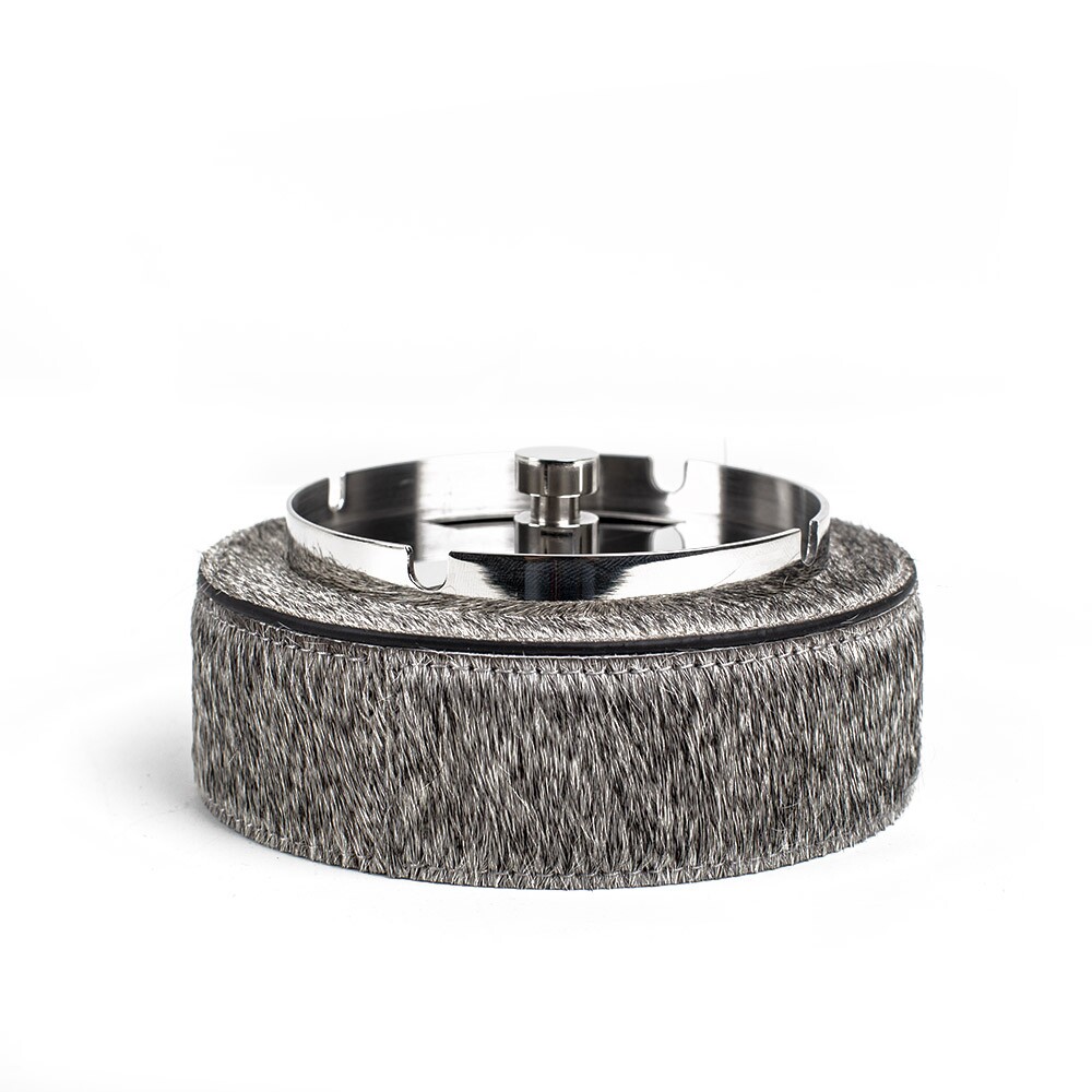 简约轻奢皮革烟灰缸金属创意家居酒店售楼处客厅会议室摆件