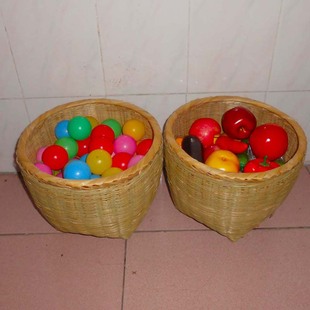 饰品 箩筐竹编收纳筐手工箩篓竹簸箕小竹筐收纳筐竹编制品家用装