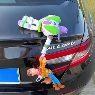 巴斯光年救胡迪汽车尾部挂件公仔玩偶搞笑玩具总动员车顶外装饰品