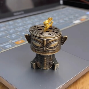 创意合金香炉室内小祥云盘香炉招财进宝迷你镂空香薰炉摆件香炉