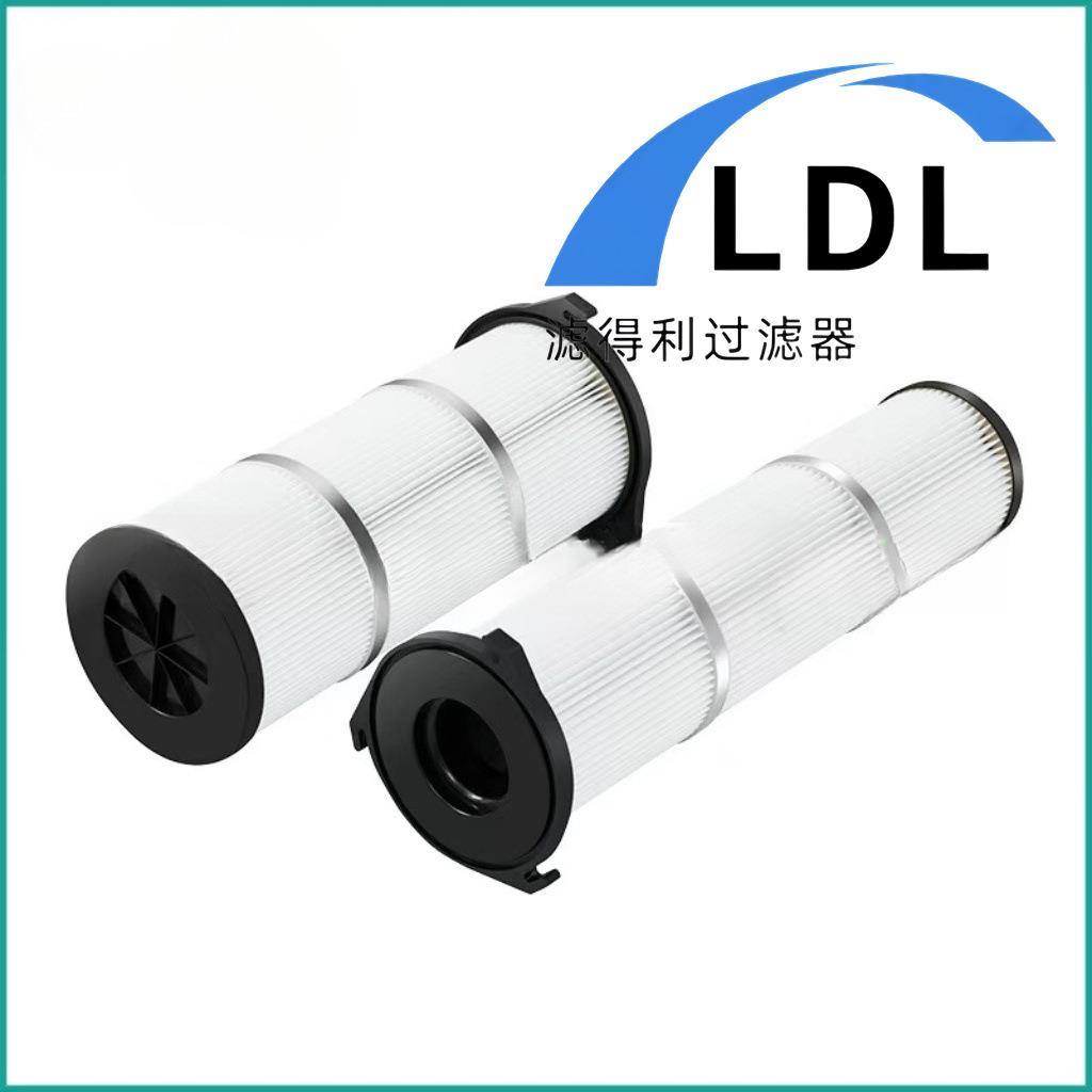工业除尘三耳卡盘式除尘滤筒385*210*300折叠滤芯PTFE覆膜滤筒