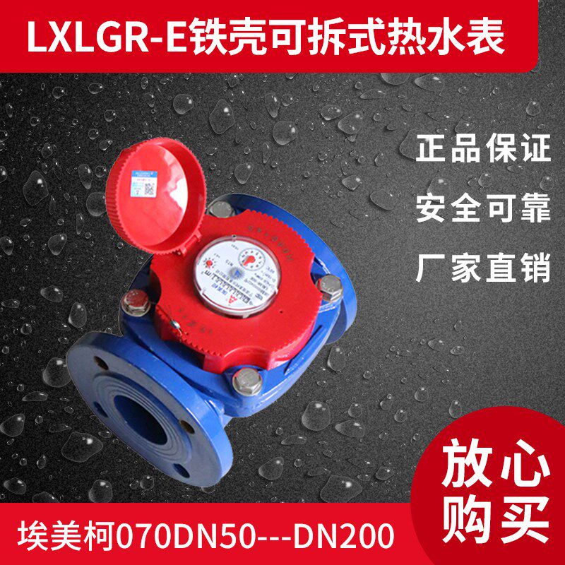 埃美柯LXLGR-E铁壳可拆卸法兰螺翼干式热水表070DN50---DN200
