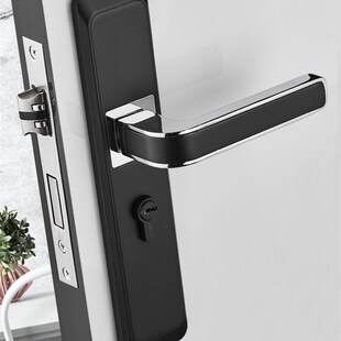 固特门锁室内卧室静音新中式北欧家用简约浴室门把手实木房门锁具