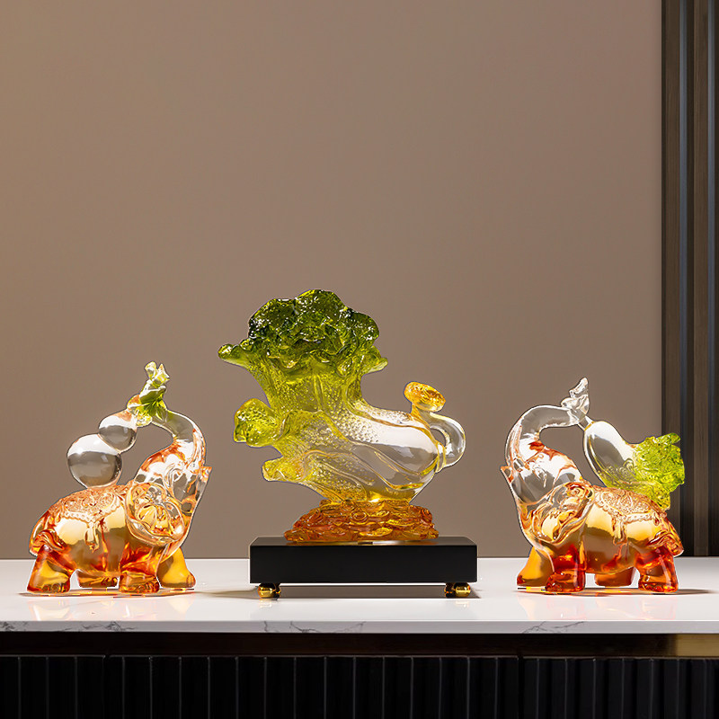 吉祥如意白菜摆件招财客厅工艺品电视柜装饰品办公室好物开业礼品,厨房电器,其他商用厨电,淘宝优惠券,粉丝福利购,淘宝优惠卷