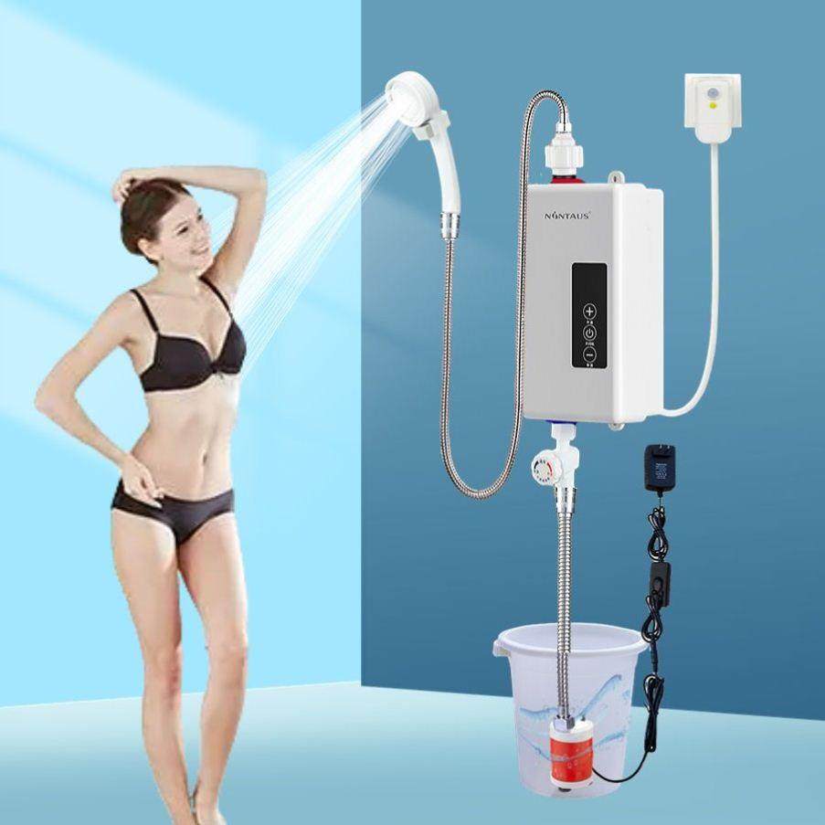 洗澡神器自吸泵自吸式电热水器农村乡下家用无自来水速热变频即热