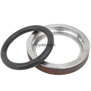 喷砂罐配件 砂缸落砂口橡胶圈钢槽 焊接圈加砂口蘑菇头密封圈卡槽