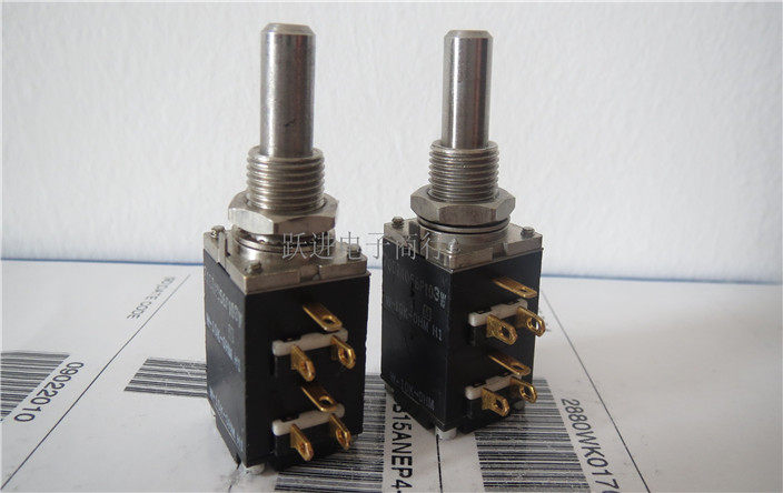 AB进口美国古董金脚B10K双联长寿命功放音响电位器 柄长22MM 6脚