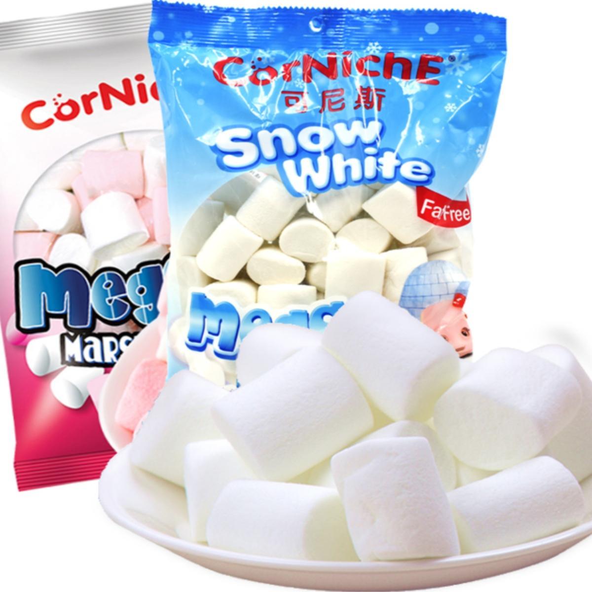 菲律宾进口可尼斯白雪公主棉花糖300g喜糖烧烤点心休闲零食
