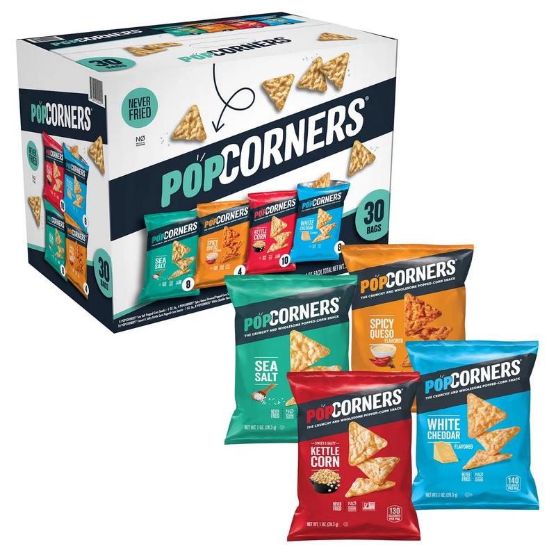加拿大进口POPCORNERS 混合味玉米片玉米脆膨化零食薯片28g*30包