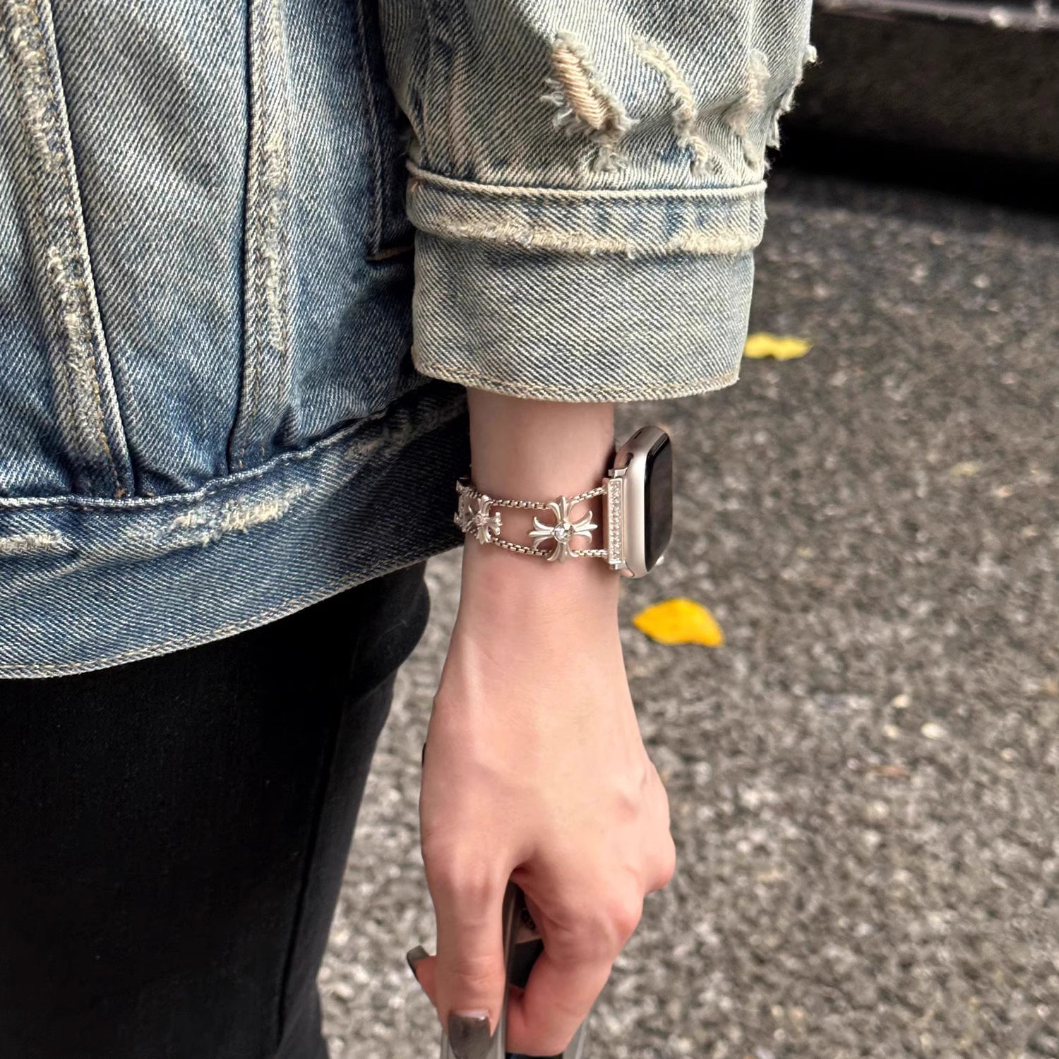 克罗芯金属小米红米手表5/4代Redmi5 Watch432表带表链高级女适用