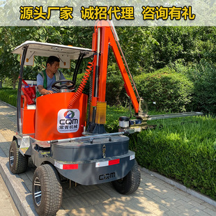 工厂直营电动修剪车行道树旁绿化带冬青修剪机座驾式绿篱剪枝车