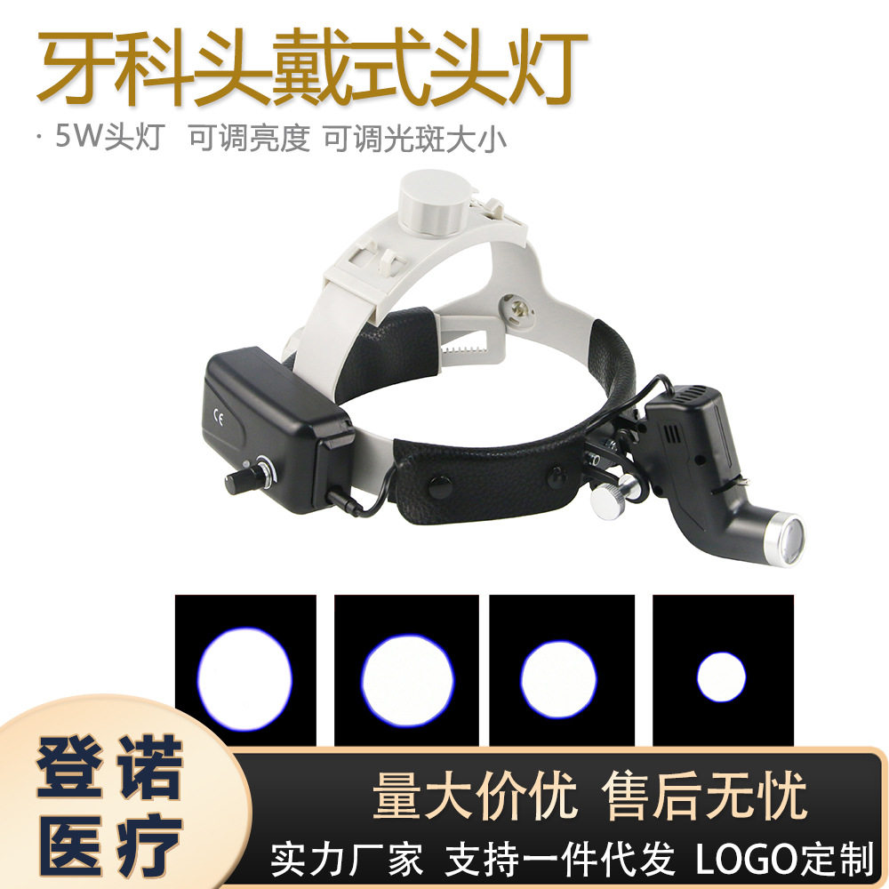 牙科口腔耳鼻喉科用头灯 便携式LED头灯 铁夹式头灯头戴式高端款