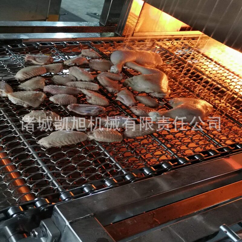 大型羊蹄燎毛机肉制品加工连续烧毛机猪脚猪手网带式烧毛设备