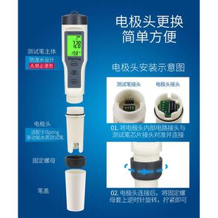 TDS水质检测笔配件 电导率分析仪器家用饮用水鱼缸高精度电极头
