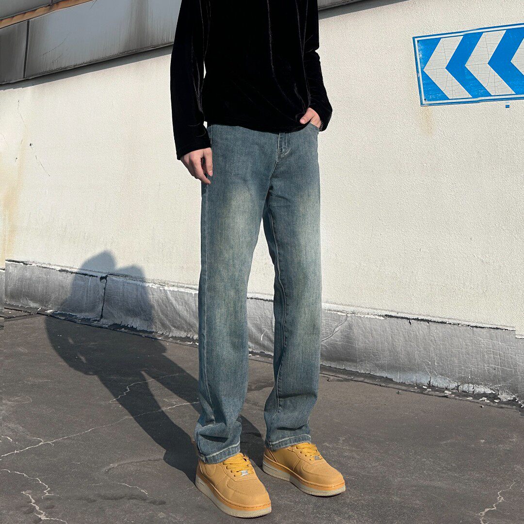 2025新款男士直筒显瘦牛仔裤