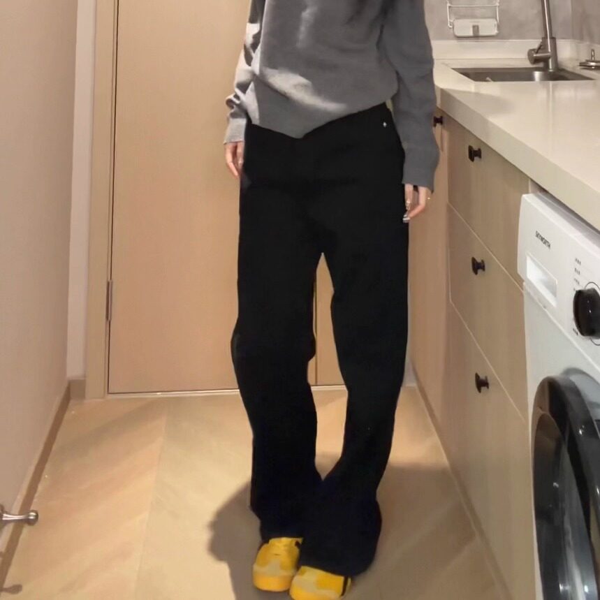 QUALCOMM秋冬季高级黑显瘦牛仔裤