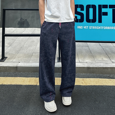 美式潮流宽松直筒卫裤