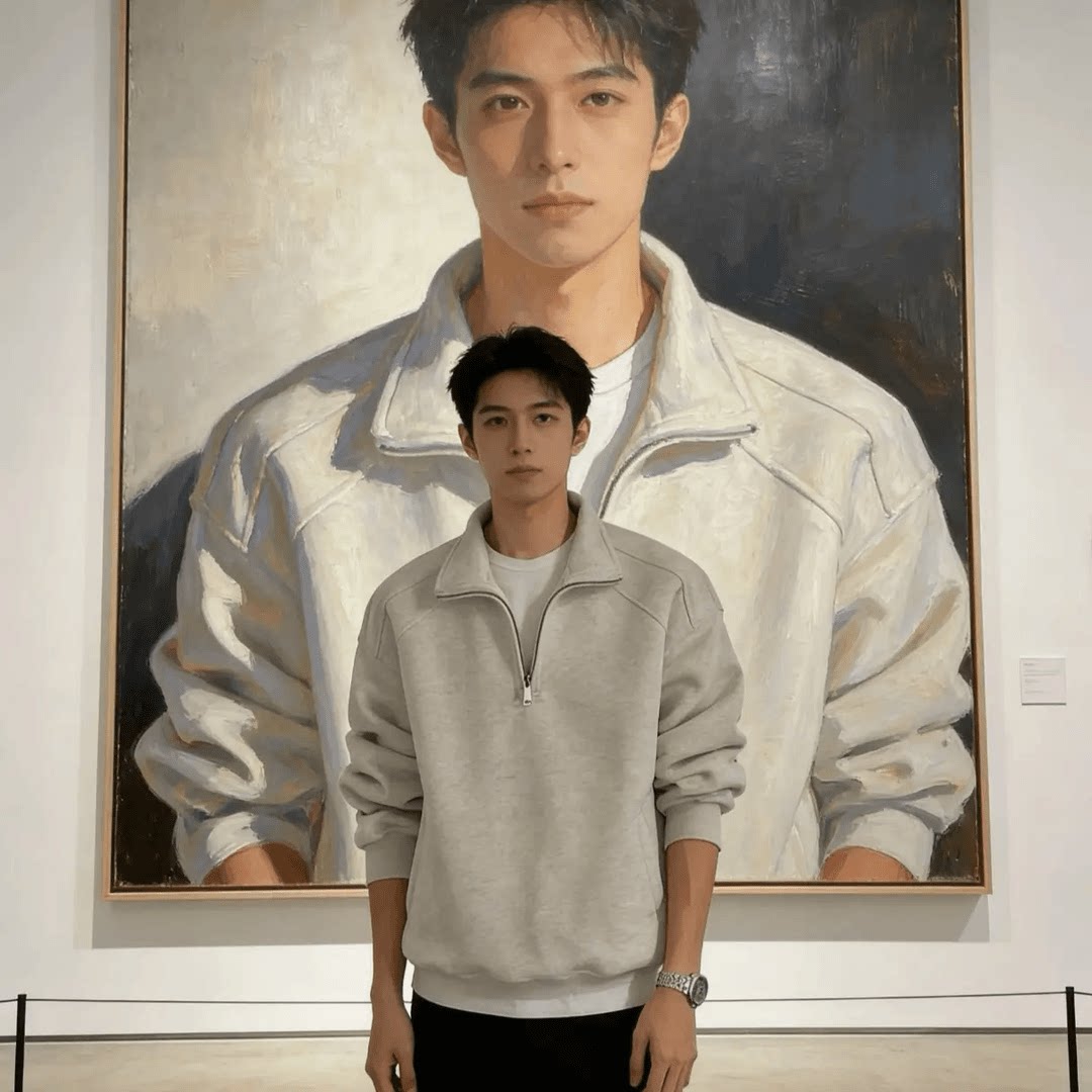 美式复古半拉链立领纯色卫衣重磅宽松潮牌情侣上衣长袖运动外套潮