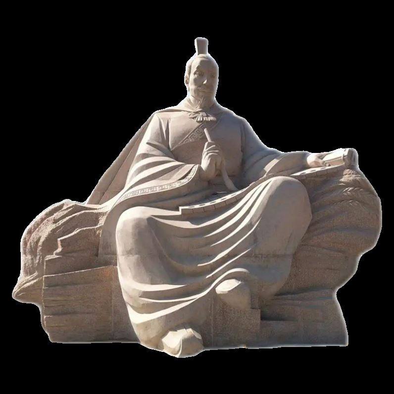 古代人物忠臣名将帝王皇帝文武百官玻璃钢仿铜红铜青铜像雕塑定制