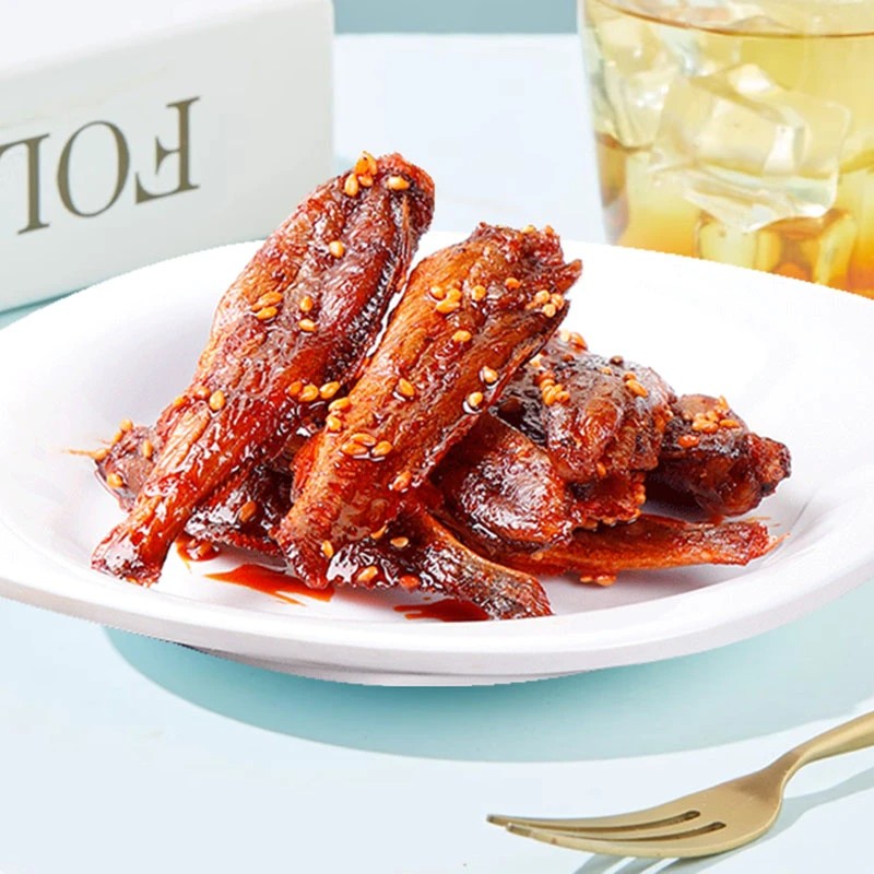 海鱼恋香辣小黄鱼即食零食烧烤小鱼干休闲食品原味下酒菜海味小吃