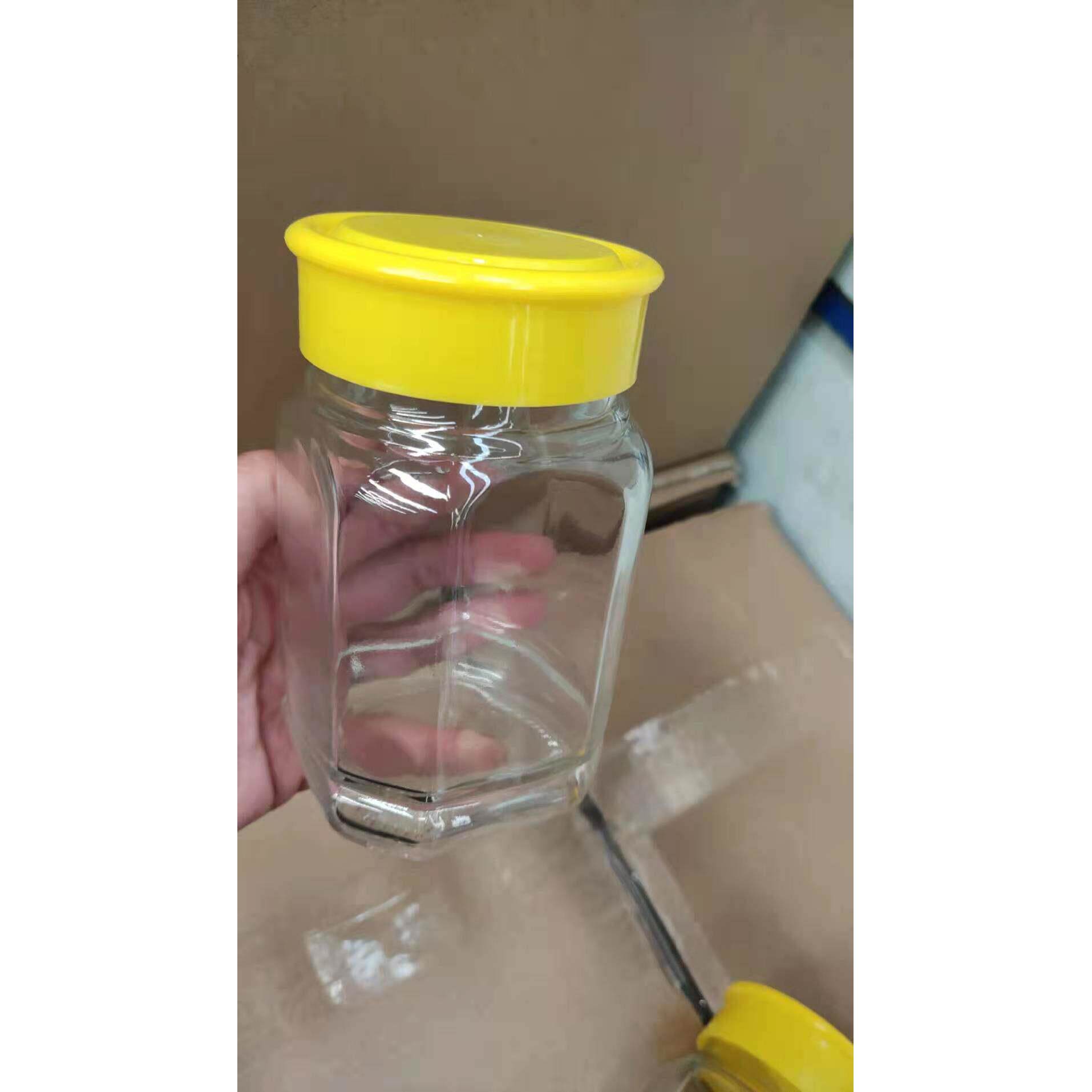 蜂蜜瓶含盖1斤2斤装蜂蜜玻璃瓶大小八角密封罐储物罐整箱包邮