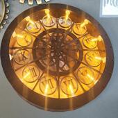 饰圆形做旧怀旧软装 覆古 工业风创意铁艺齿轮时钟壁饰墙饰酒吧装