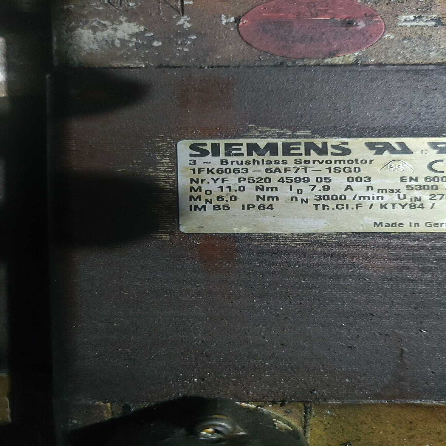 议价拆机西门子电机1FK6063-6AF71-1SG0