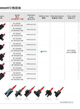 供应嘉准U槽型光电开关FC-SPX302P303Z304/305/306/307/308/9PZ传