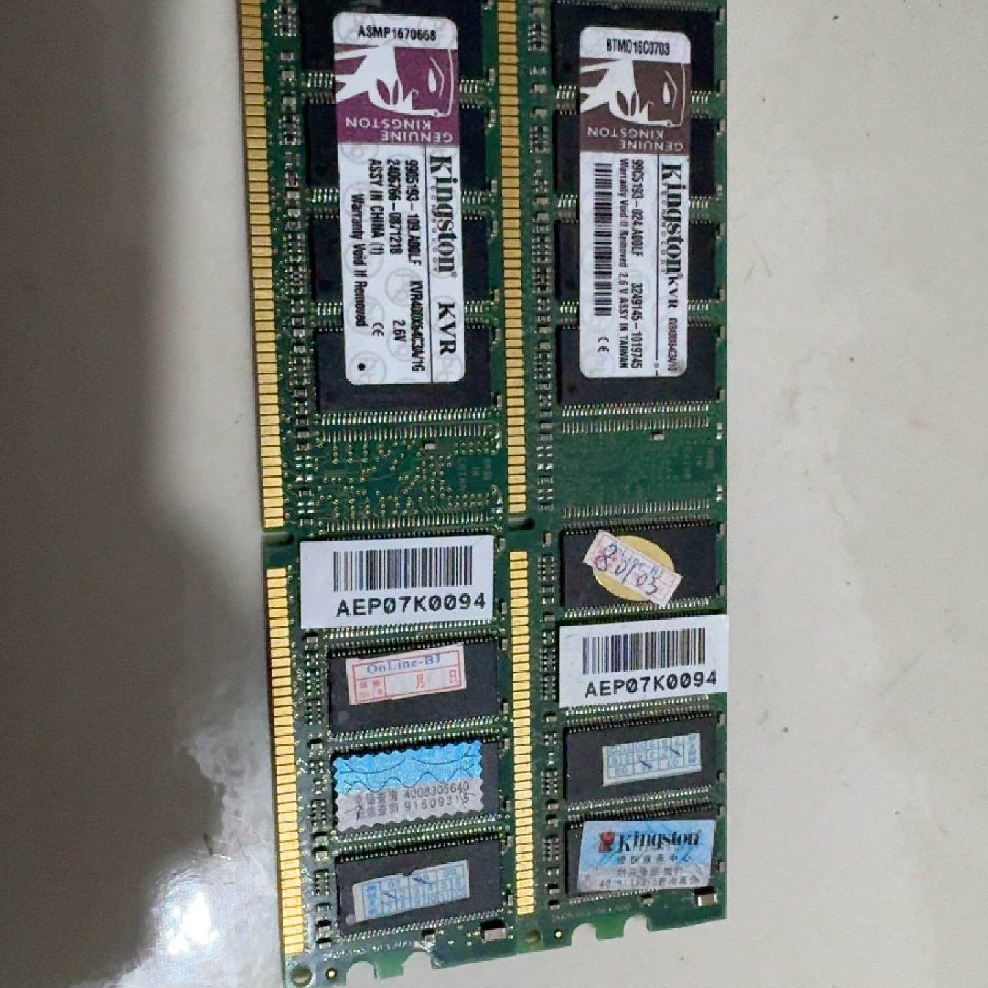 金士顿 DDR400  1G 台式机内存条 一代电脑内存 兼--议价商品