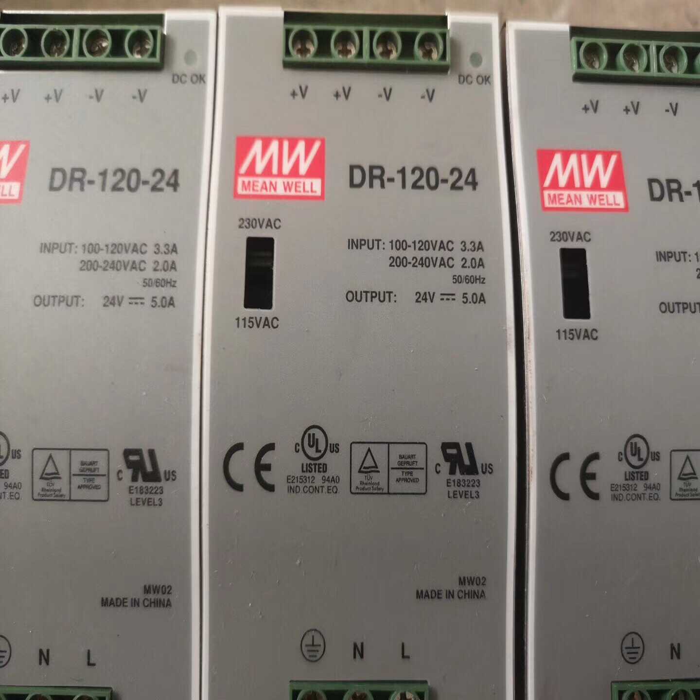 原装拆机铭伟DR－120－24开关电源24VDC输出5A还有-议价