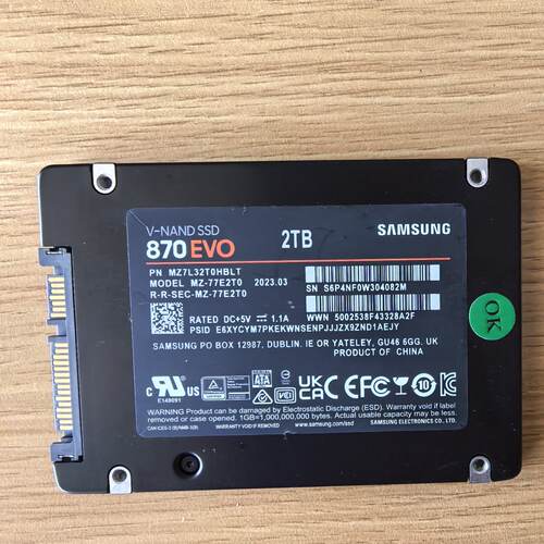 三星870EVO 2T MZ7L32T0HEL 固态硬盘-议价