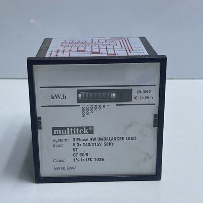 Multitek M600WM9 Unbalanced Load kW.h Meter